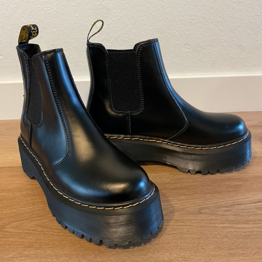 Dr. Martens Smooth Leather Platform Chelsea Boots